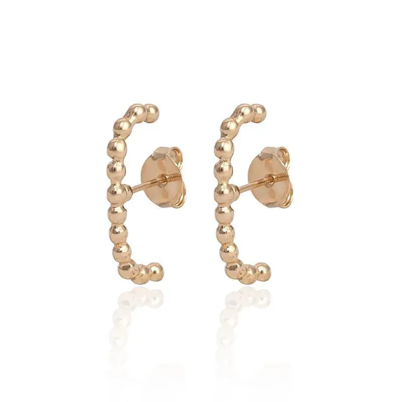 BRINCO EAR HOOK DE BOLINHAS LISA - OURO