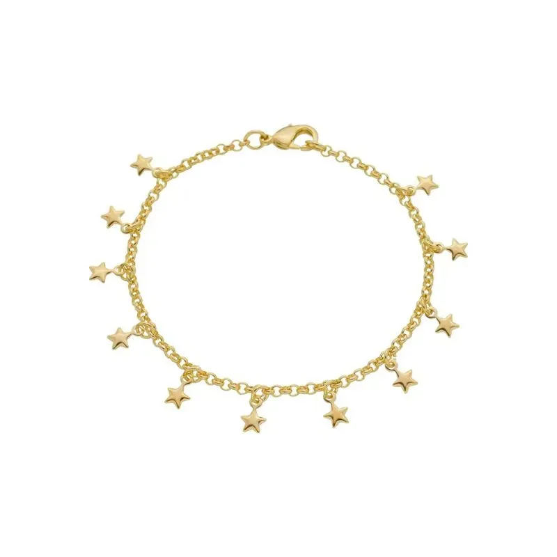 PULSEIRA INFANTIL ESTRELAS  BANHADA A OURO