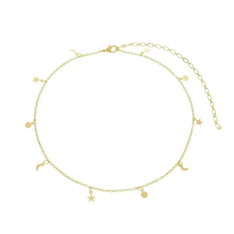 COLAR CHOKER CÉU 30CM BANHADO A OURO