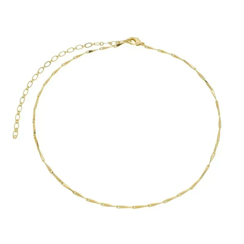 COLAR CHOKER LISO PATRICIA BANHADO A OURO