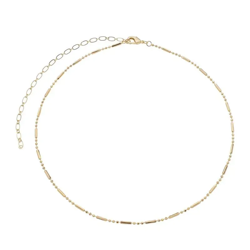 COLAR CHOKER BOLINHAS E PALITO BANHADO A OURO