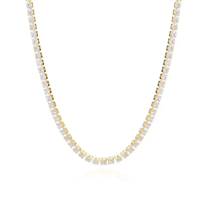 COLAR CHOKER RIVIERA CRISTAL - OURO