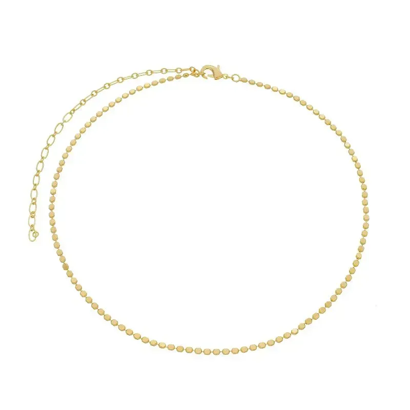 COLAR CHOKER ELOS REDONDOS MÉDIO 30CM - OURO