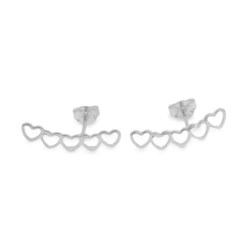 BRINCO EARCUFF 5 CORAÇÕES  - CARMELLA