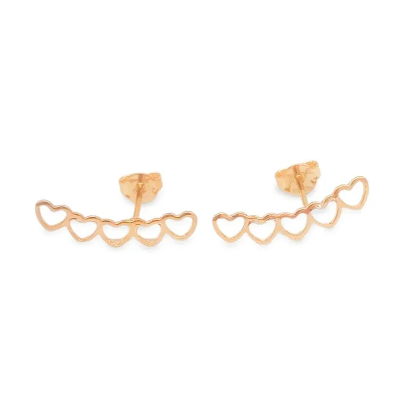 BRINCO EARCUFF 5 CORAÇÕES  - CARMELLA