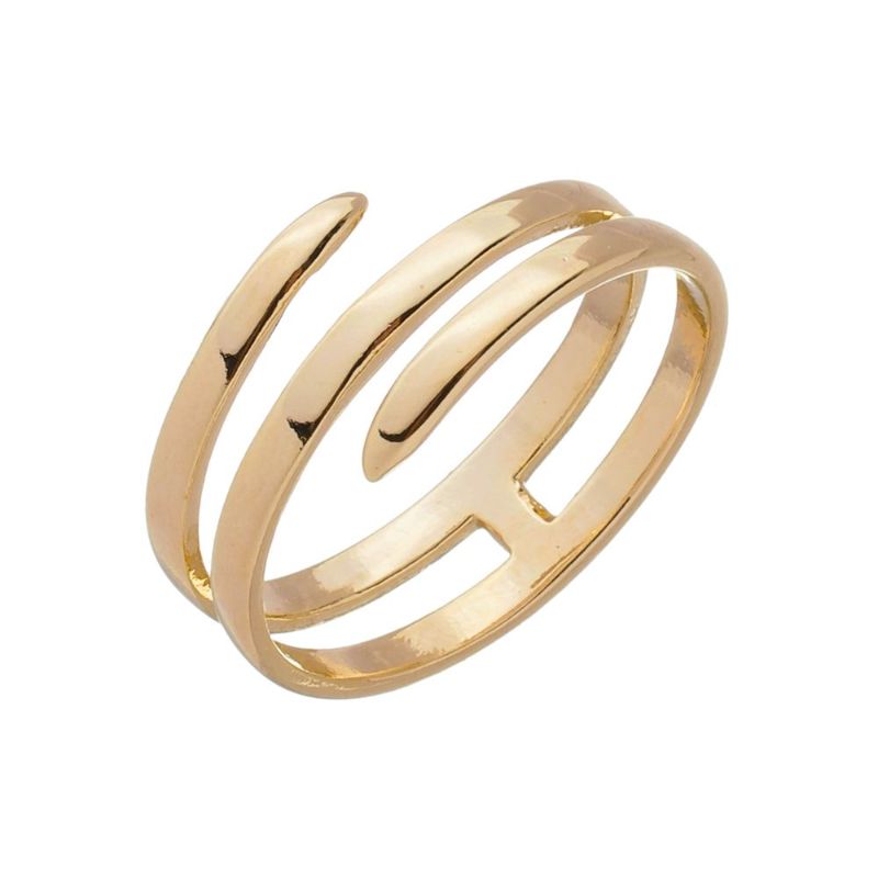 Anel 3 S Lisos Essencial Banhado Em Ouro 18k