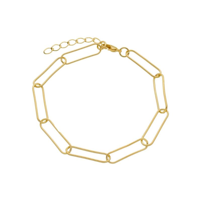 Pulseira Elos Samambaia Essencial Banhado Em Ouro