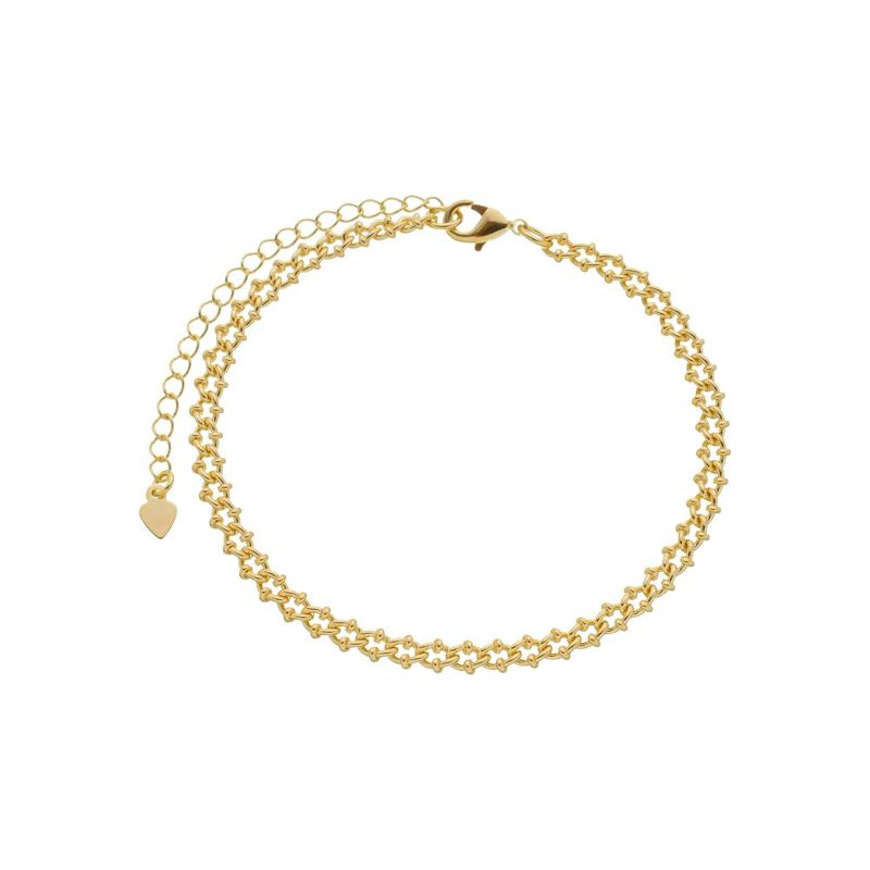 Pulseira Malha Ciriane Essencial Banhado Em Ouro