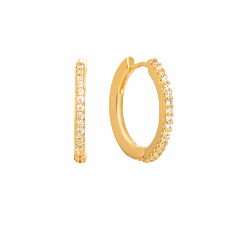 Brinco Argola Fina Pequeno Essencial Banhado Em Ouro
