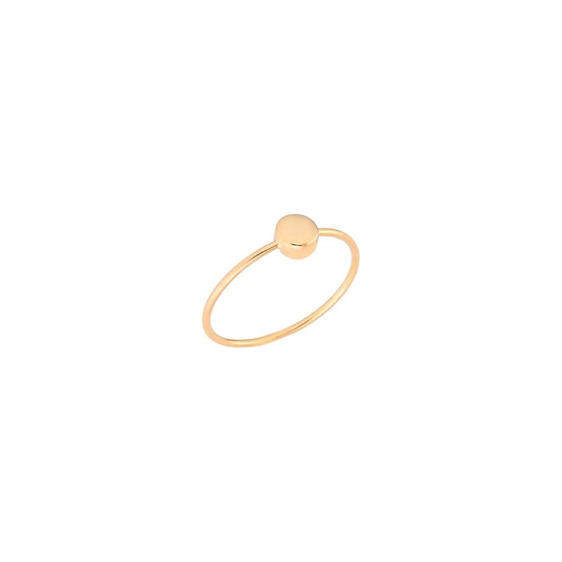 Anel Redondo Essencial Banhado Em Ouro 18k