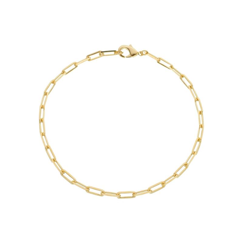 Pulseira De Elos Ana Essencial Banhado Em Ouro