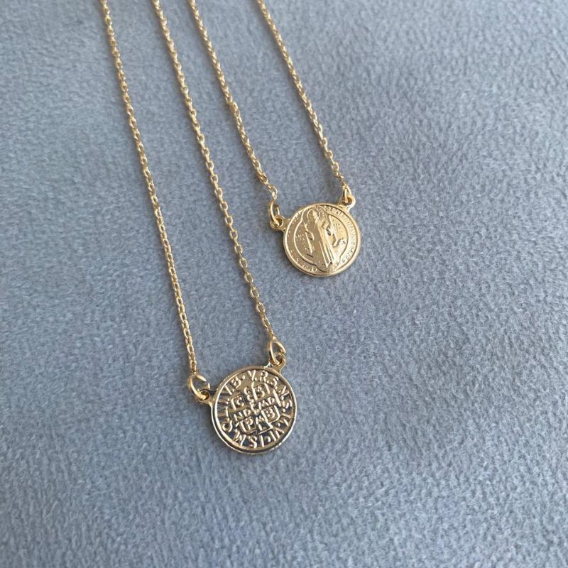 Colar Escapulário São Bento Essencial 60CM Banhado Em Ouro