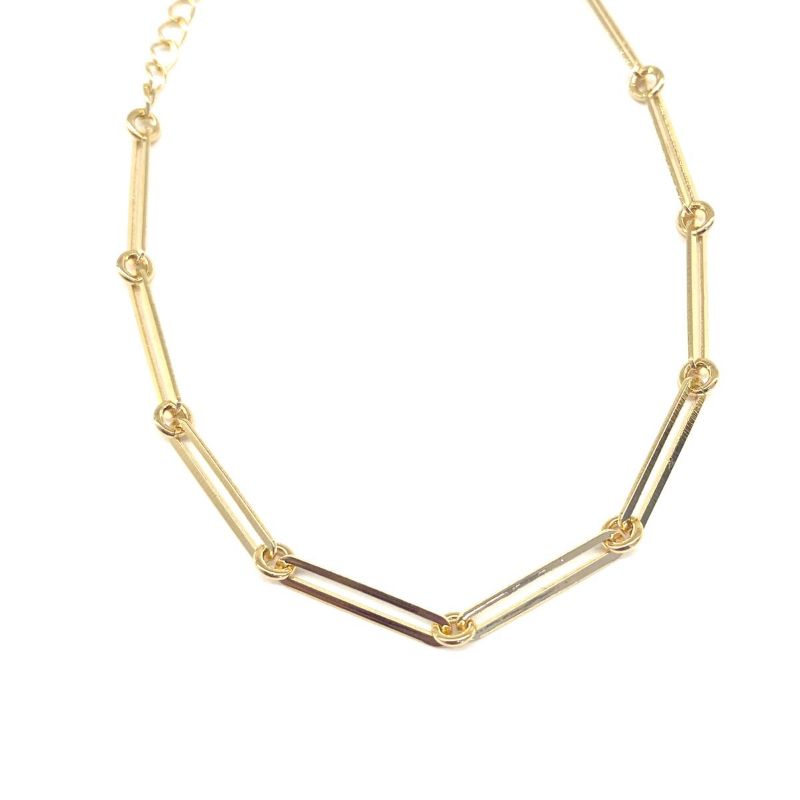 Pulseira De Elos Esticados Essencial Banhado Em Ouro