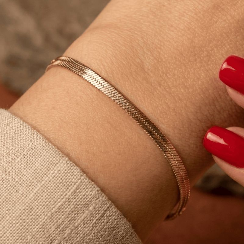 Pulseira Malha Grossa Florescer Banhado Em Ouro 18k