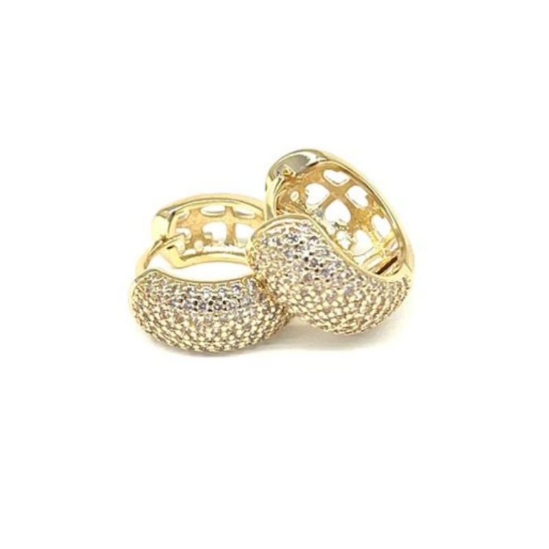 Brinco Argola Grossa G Essencial Banhado Em Ouro