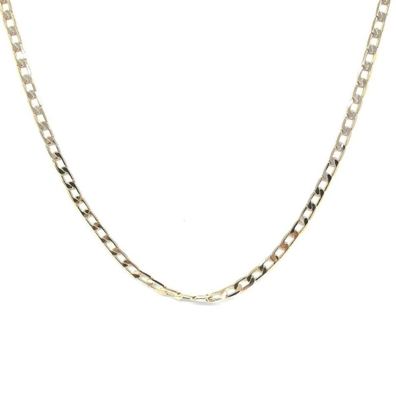 Colar Choker Elos Retangularana Coleção Essencial 40CM Banhado Em Ouro