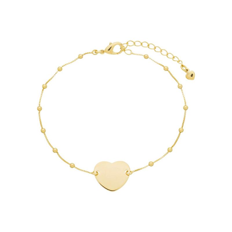 Pulseira Coração Luiza Essencial Banhado Em Ouro